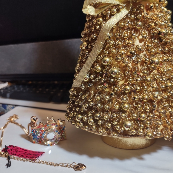 Betsey Johnson Gold Multicolor Camera Necklace - Picture 4 of 4